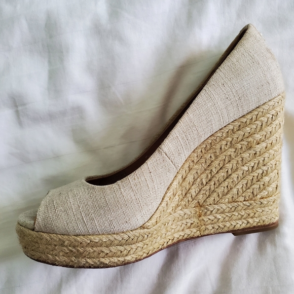 Coach Milan Met Linen Canvas Wedge Esdpadrille - Picture 11 of 15
